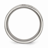 Sophia Jewelers Titanium Men's Ring with 0.07ct Diamond Brushed Finish